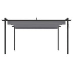 Pavėsinė su stulpų uždangalais, kreminė, 2,98x5,3x2,59m 160g/m²