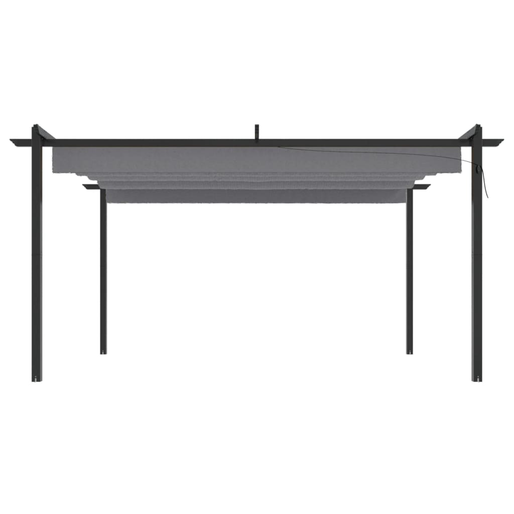 Pavėsinė su stulpų uždangalais, kreminė, 2,98x5,3x2,59m 160g/m²
