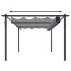 Pavėsinė su stulpų uždangalais, kreminė, 2,98x5,3x2,59m 160g/m²