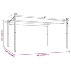 Pavėsinė su stulpų uždangalais, kreminė, 2,98x5,3x2,59m 160g/m²