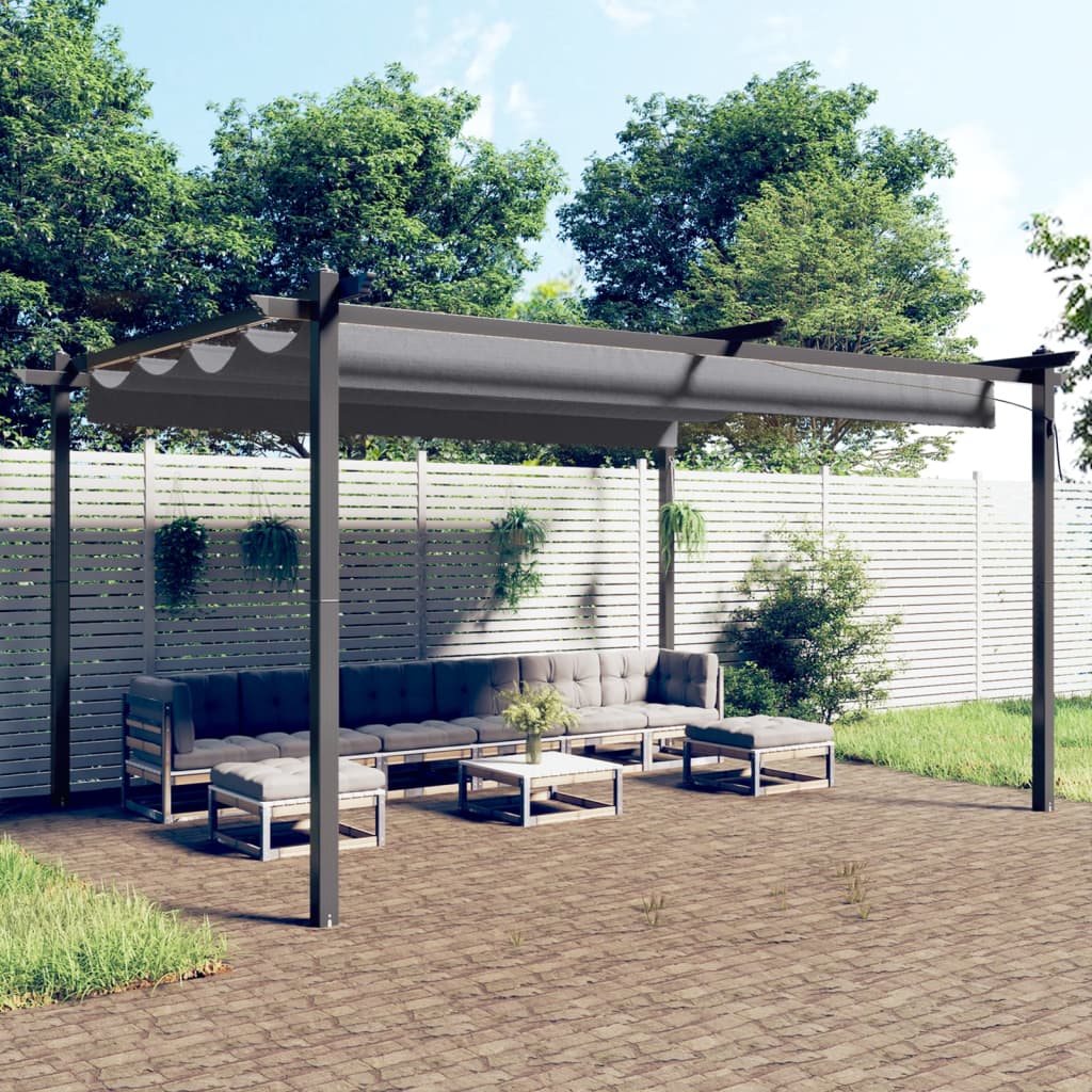 Pavėsinė su stulpų uždangalais, kreminė, 2,98x5,3x2,59m 160g/m²