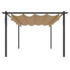 Pavėsinė su stulpų uždangalais, antracito, 3x4x2,6m, 160g/m²