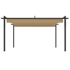 Pavėsinė su stulpų uždangalais, antracito, 3x4x2,6m, 160g/m²