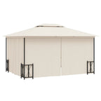 Proginė palapinė su šoninėmis sienomis, balta, 4x9m, 90g/m²