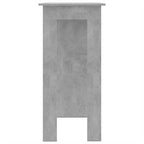 Baro stalas su lentyna, betono, 102x50x103,5cm, mediena