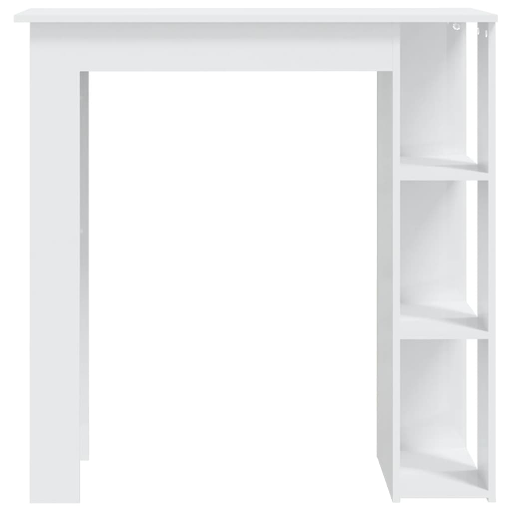 Baro stalas su lentynomis, 102 × 50 × 103,5 cm, baltas, MDP