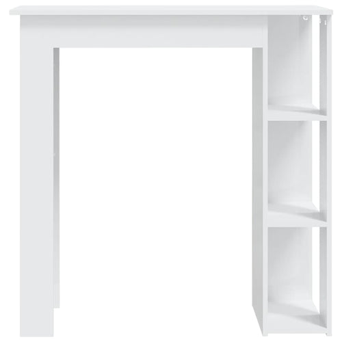 Baro stalas su lentynomis, 102 × 50 × 103,5 cm, baltas, MDP