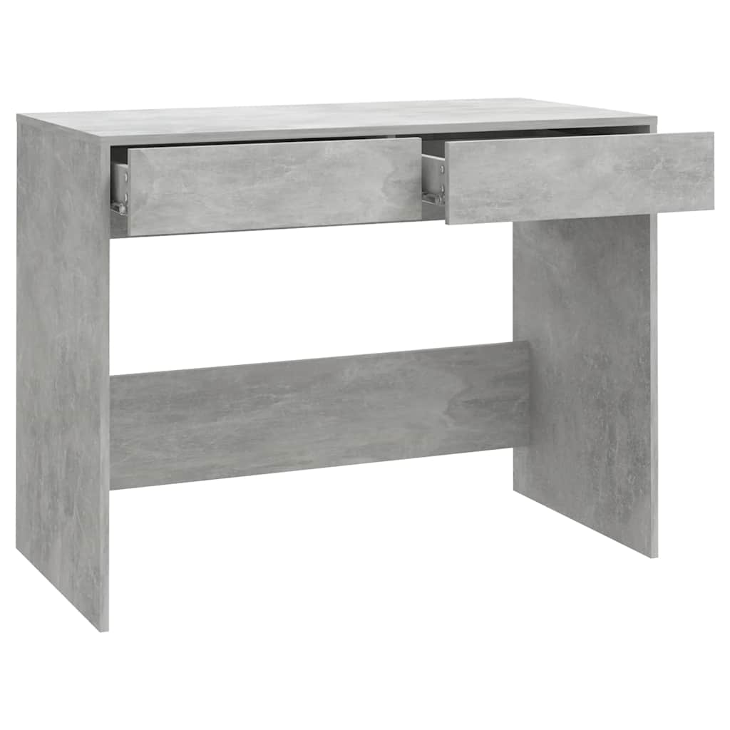 Rašomasis stalas, betono, 101x50x76,5cm, apdirbta mediena