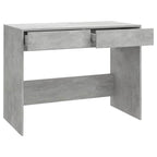 Rašomasis stalas, betono, 101x50x76,5cm, apdirbta mediena