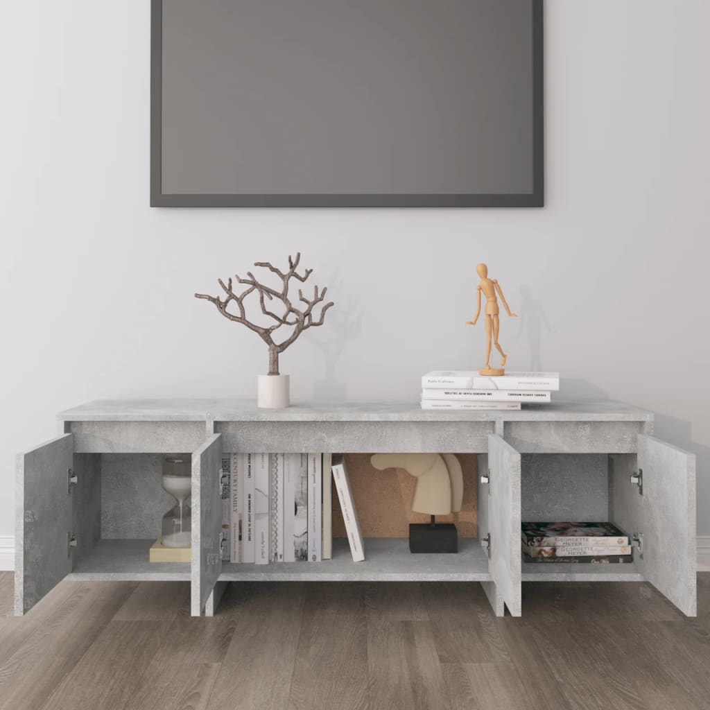 Televizoriaus spintelė, betono, 120x30x40,5cm, apdirbta mediena