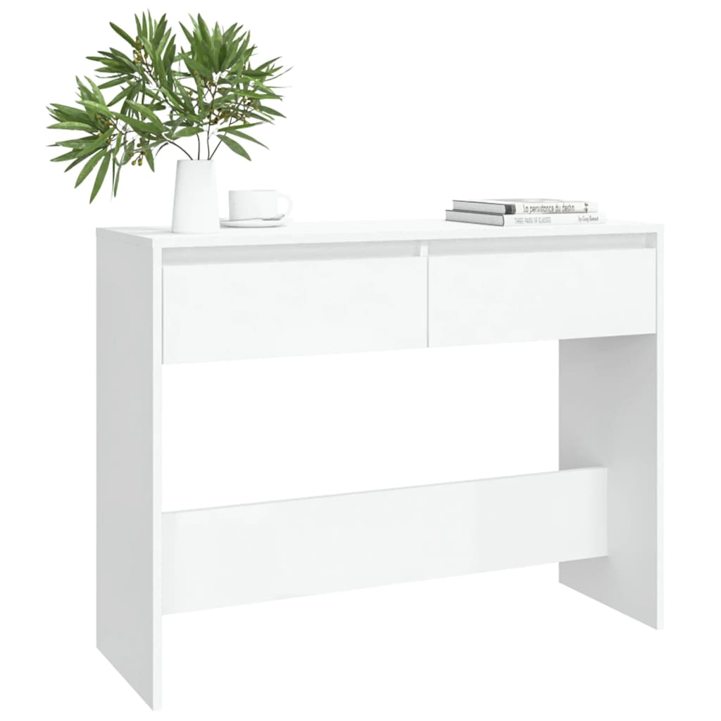 Konsolinis staliukas, baltas, 100x35x76,5cm, apdirbta mediena