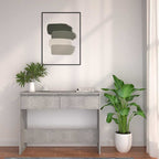 Konsolinis staliukas, betono, 100x35x76,5cm, apdirbta mediena