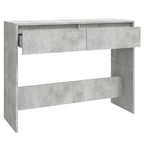 Konsolinis staliukas, betono, 100x35x76,5cm, apdirbta mediena