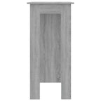 Baro stalas su lentyna, pilkas ąžuolo, 102x50x103,5cm, MDP