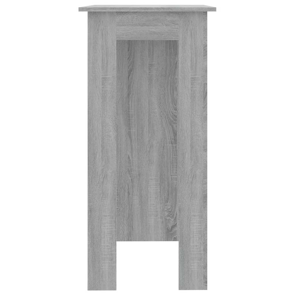 Baro stalas su lentyna, pilkas ąžuolo, 102x50x103,5cm, MDP