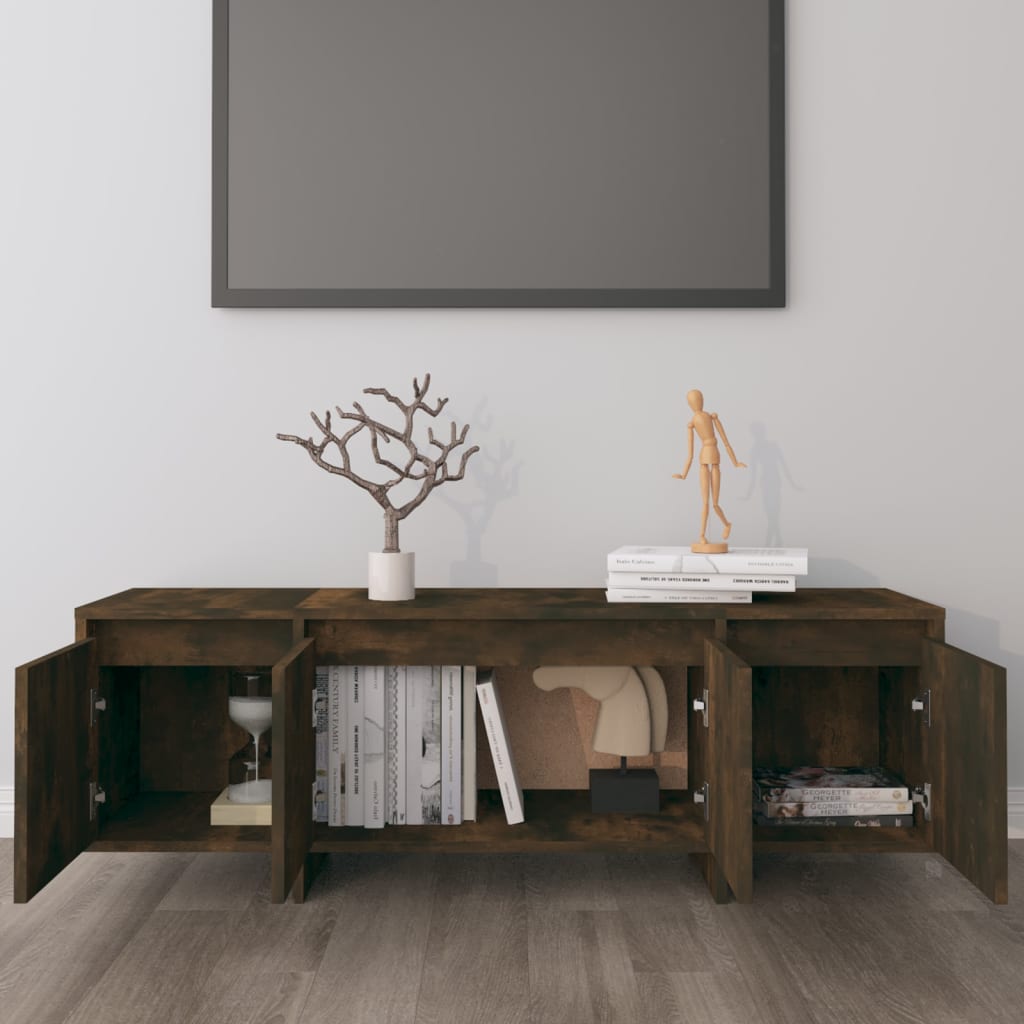 Televizoriaus spintelė, dūminio ąžuolo, 120x30x40,5cm, mediena