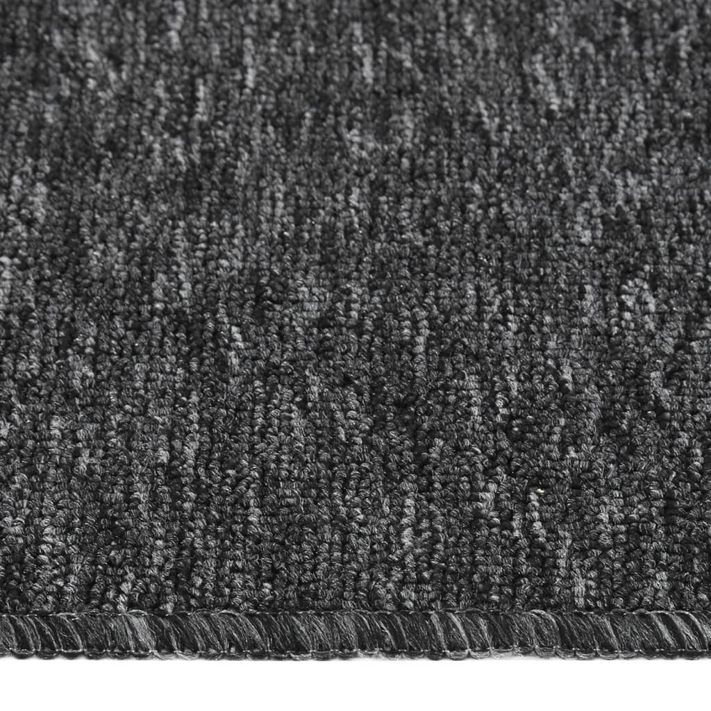 Neslystantys laiptų kilimėliai, 15vnt., antracito, 75x20cm