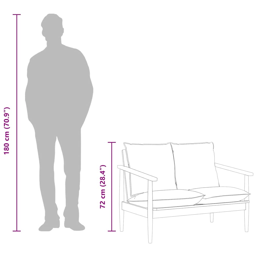 Dvivietė sofa, juodos spalvos, tikra oda ir akacijos masyvas