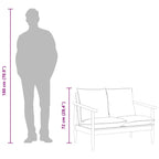 Dvivietė sofa, juodos spalvos, tikra oda ir akacijos masyvas