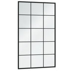 Sieninis veidrodis, juodos spalvos, 100x60cm, metalas