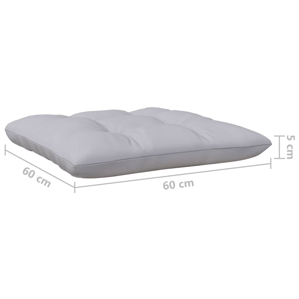 Sodo komplektas su pilkomis pagalvėmis, 13 dalių, pušis