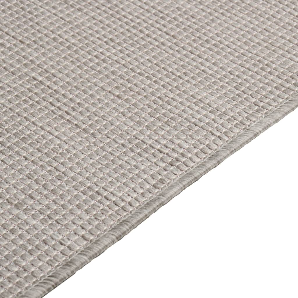 Lauko kilimėlis, šviesiai pilkos spalvos, 200x280cm, plokščio pynimo