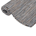 Lauko kilimėlis, rudas ir mėlyna, 160x230cm, plokščio pynimo