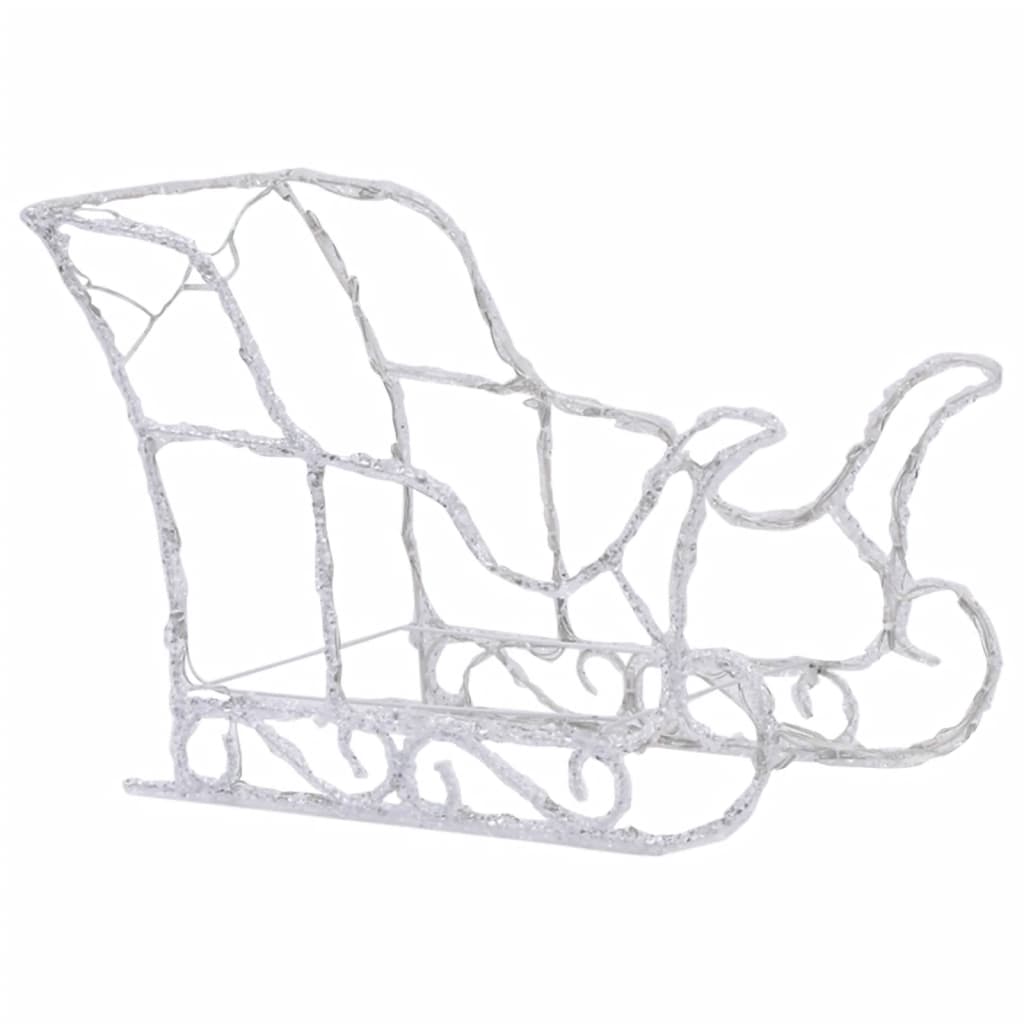 vidaXL Kalėdų dekoracija elniai ir rogės, akrilas, 320 LED