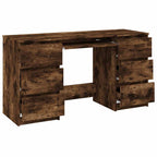Rašomasis stalas, dūminio ąžuolo spalvos, 140x50x77cm, mediena