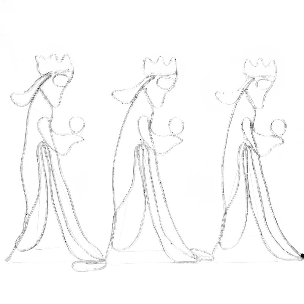 vidaXL Kalėdinė dekoracija Trys Karaliai su 504 LED, 99,5x45,5cm