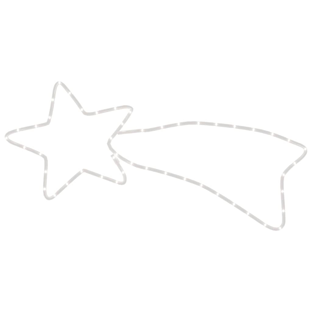 vidaXL Kalėdinė dekoracija kometa su 48 šiltomis baltomis LED, 65x28cm