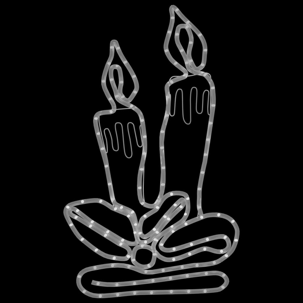 vidaXL Kalėdinė dekoracija žvakės su 144 LED lemputėmis, 70x42cm