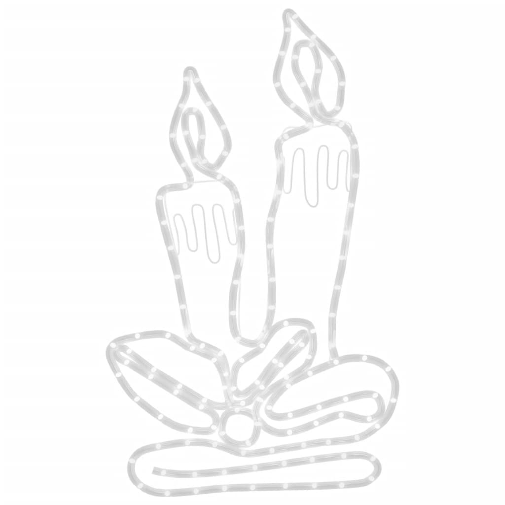 vidaXL Kalėdinė dekoracija žvakės su 144 LED lemputėmis, 70x42cm