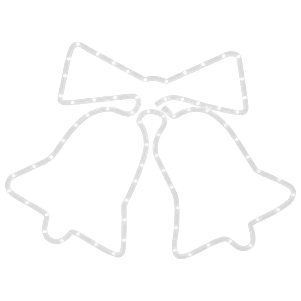 vidaXL Kalėdinė dekoracija varpeliai su 72 LED, 50x56cm