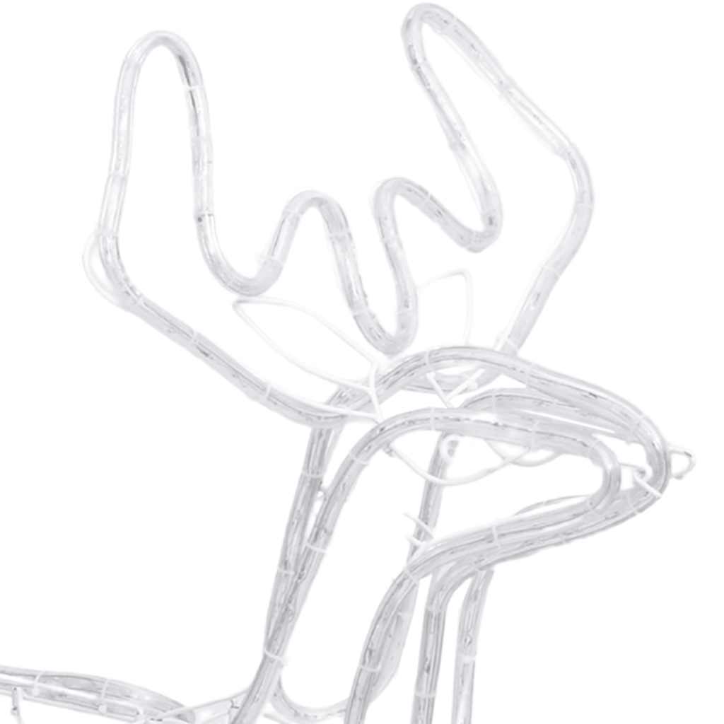 vidaXL Kalėdinė dekoracija elnias, šiltas baltas, 76x42x87cm