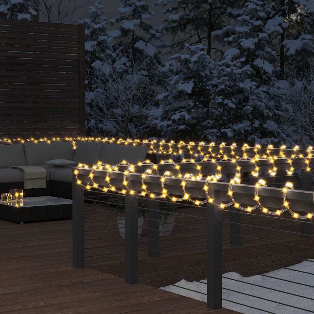 LED juosta su 480 šiltos baltos spalvos LED, 20m, PVC