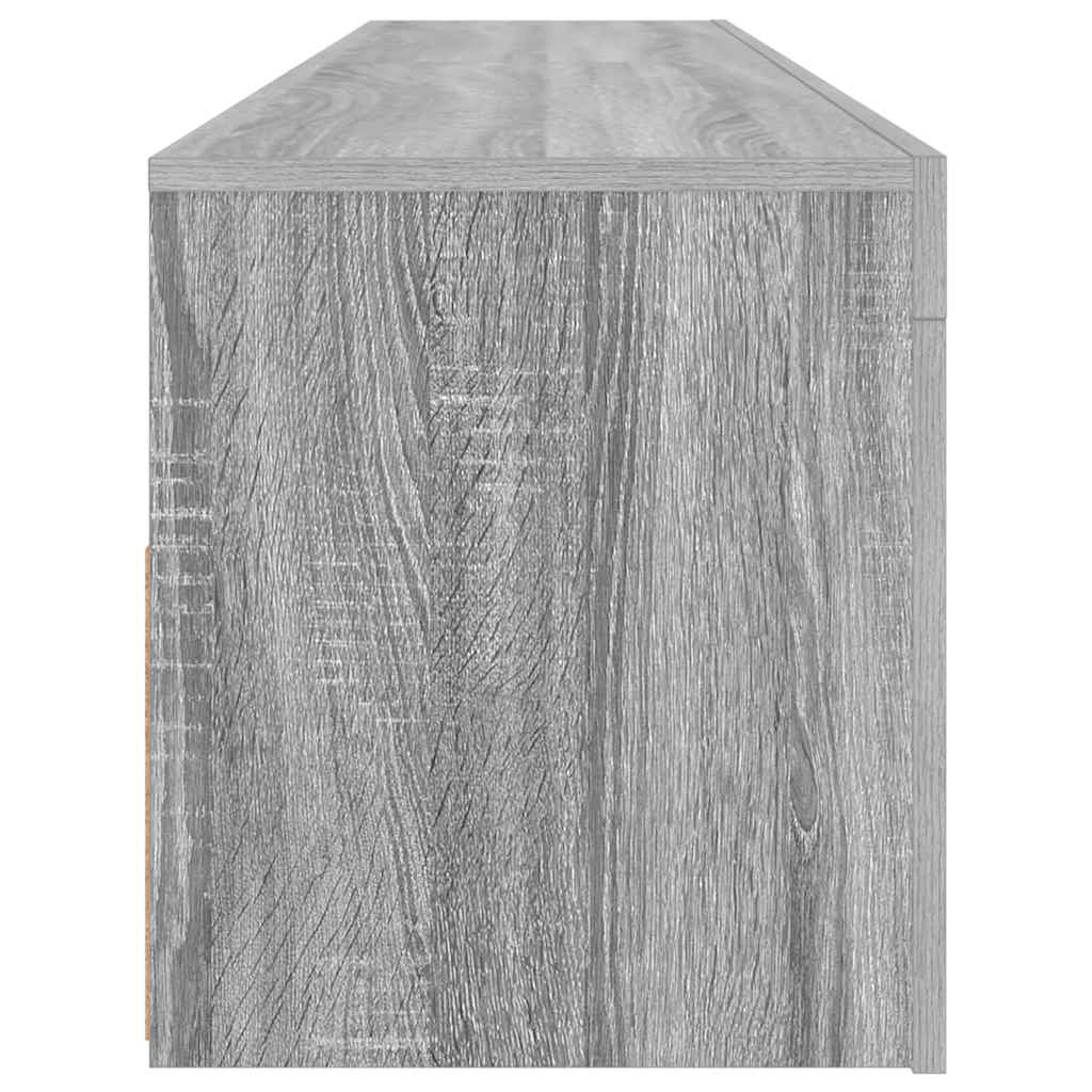 Televizoriaus spintelė su LED, pilka ąžuolo, 120x35x40cm