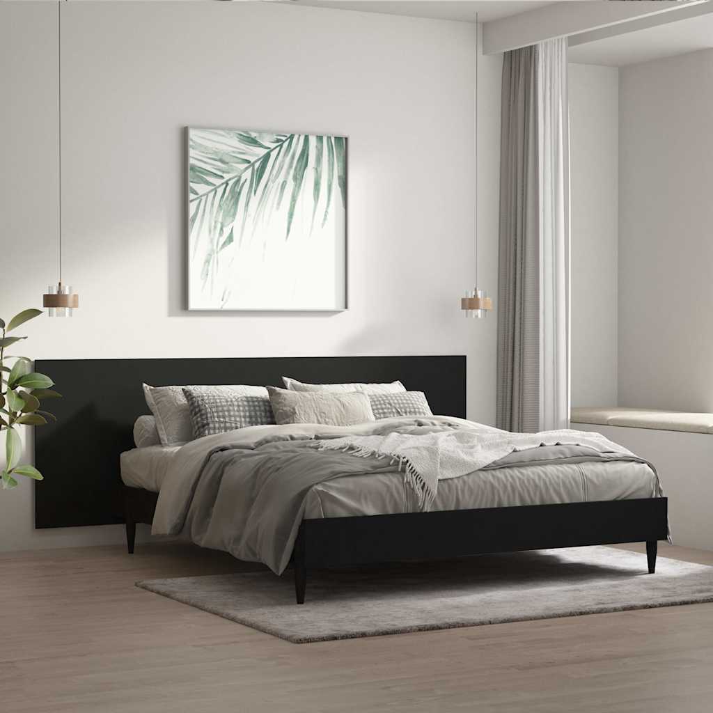 Sieninis galvūgalis, juodas, 240x1,5x80cm, apdirbta mediena