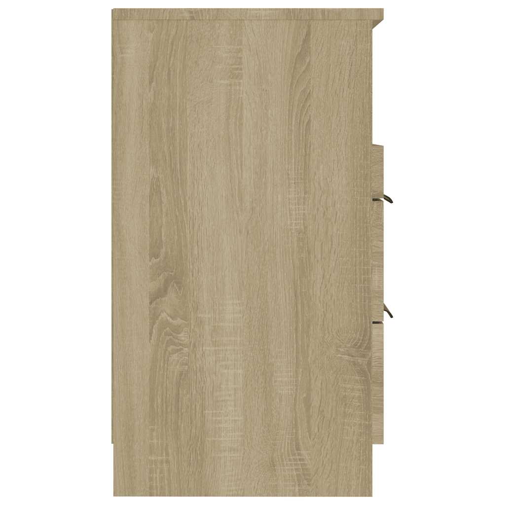 Naktinės spintelės, 2vnt., sonoma ąžuolo, apdirbta mediena