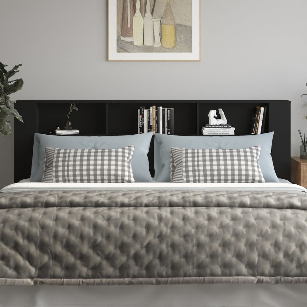 Galvūgalis-spintelė, juodos spalvos, 220x18,5x104,5cm