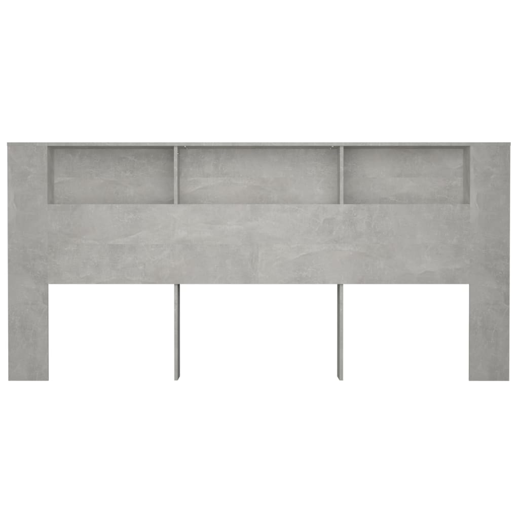Galvūgalis-spintelė, betono pilkos spalvos, 220x18,5x104,5cm