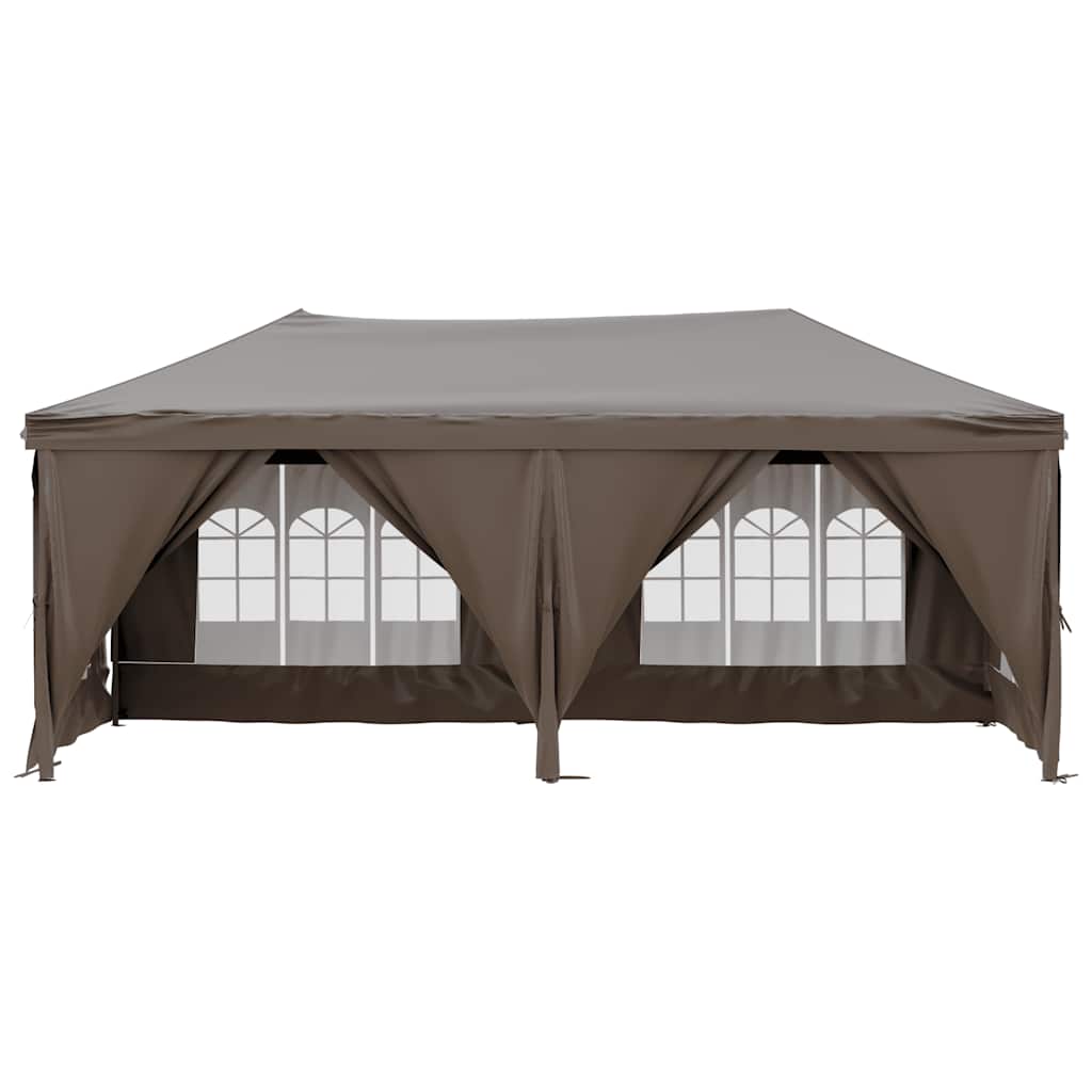 Proginė palapinė su šoninėmis sienomis, taupe, 3x6m