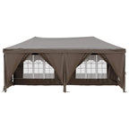 Proginė palapinė su šoninėmis sienomis, taupe, 3x6m
