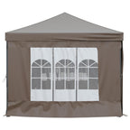 Proginė palapinė su šoninėmis sienomis, taupe, 3x6m