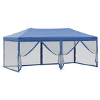 Pavėsinė su šoninėmis sienomis ir stogu, kreminė, 3x4m