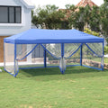Pavėsinė su šoninėmis sienomis ir stogu, kreminė, 3x4m