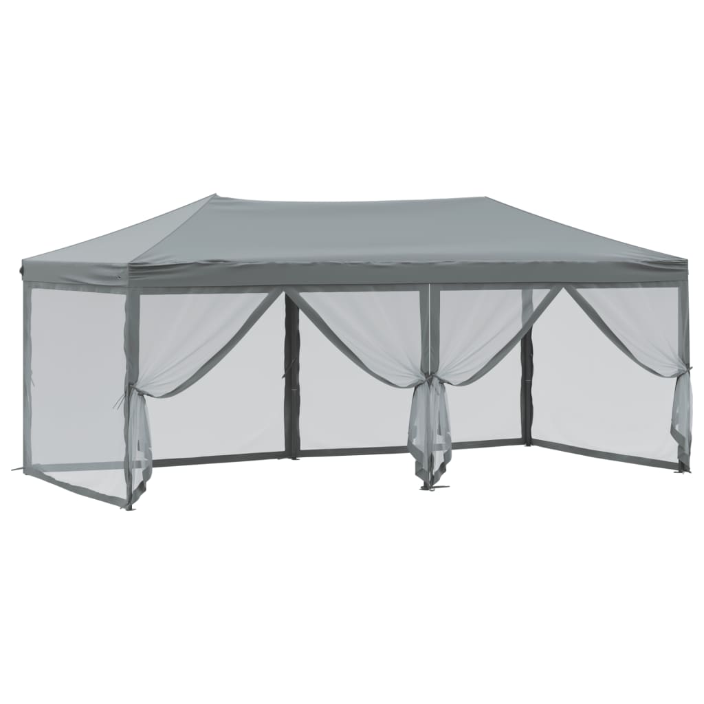 Proginė palapinė su šoninėmis sienomis, antracito, 3x6m