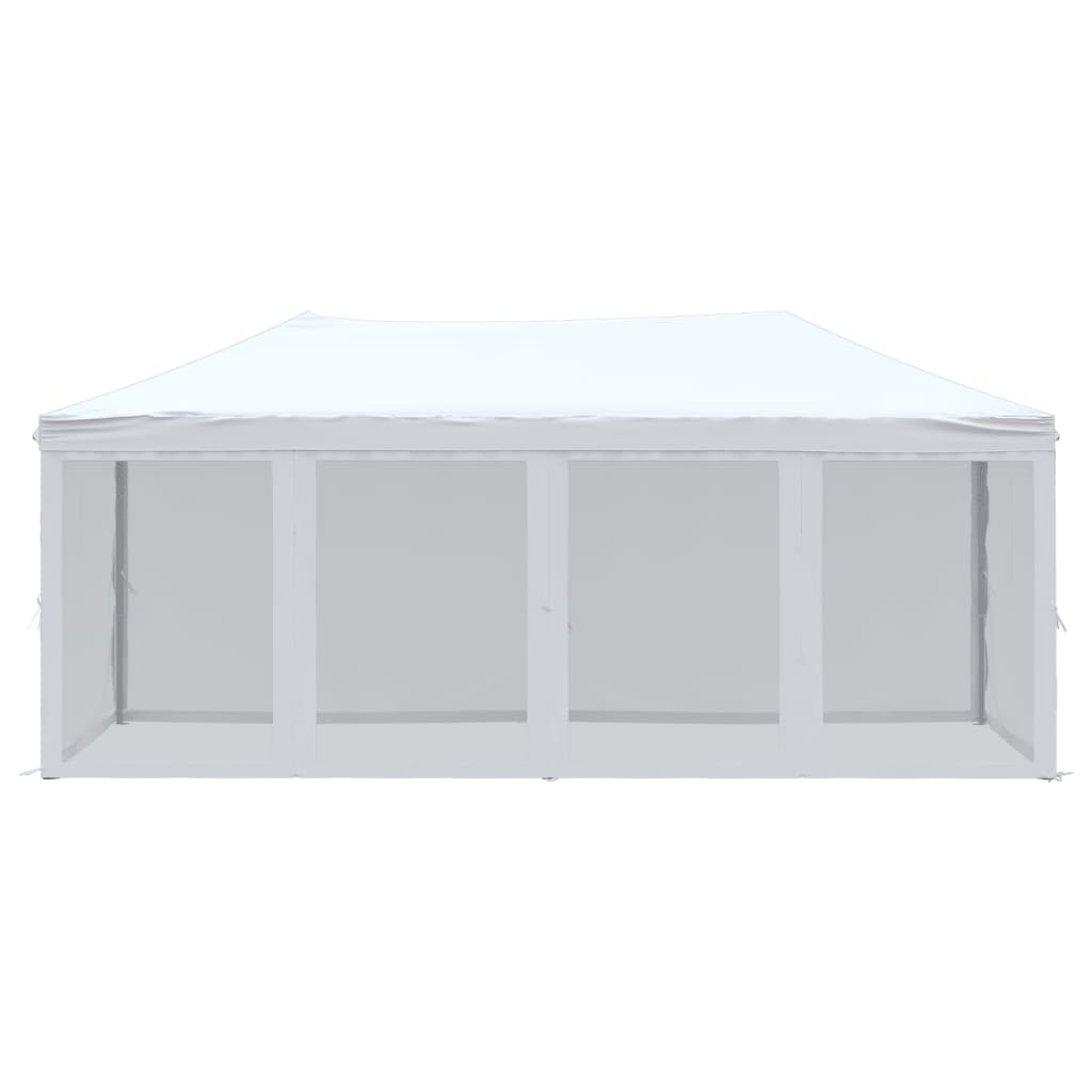 Proginė palapinė su 8 tinklinėmis sienomis, raudona, 3x9m, HDPE