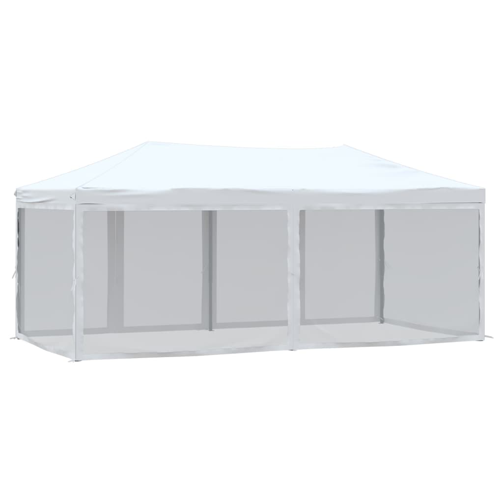 Proginė palapinė su 8 tinklinėmis sienomis, raudona, 3x9m, HDPE