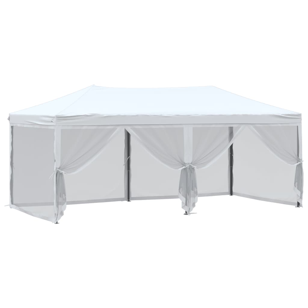 Proginė palapinė su 8 tinklinėmis sienomis, raudona, 3x9m, HDPE